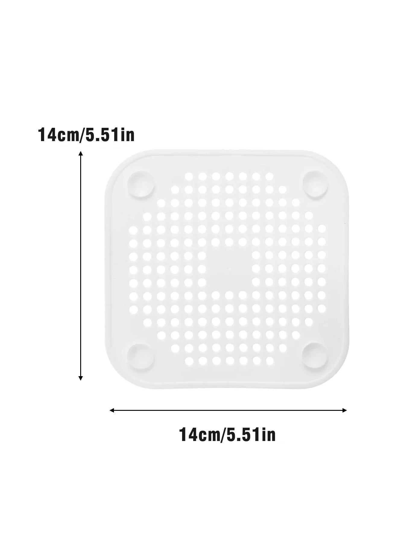 Durable Silicone Square Shower Drain Cover Prevents Sink Clogging, Shower Drain Strainer, Adsorption Sink Strainer, Convenient