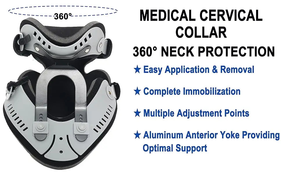 Neck Brace Support Orthosis, Adjustable Cervical Collar, Fixable Neck Posture Corrector, Pain Relief, Traction Spine Alignment