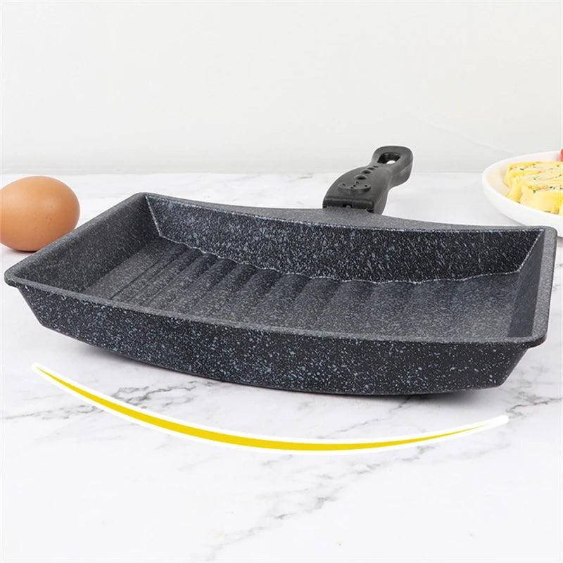 Non-Stick Wave Bottom Tamagoyaki Omelette Saucepan Egg Roll Pancake Frying Pan Cooking Pots Kitchenware Kitchen Cookware Tools