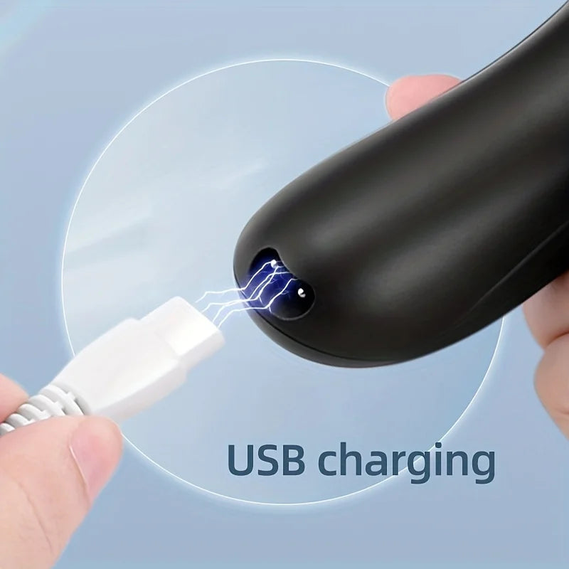 Rechargeable three head electric scab remover with chip removal vacuum cleaner, portable foot repair kit, LED display screen