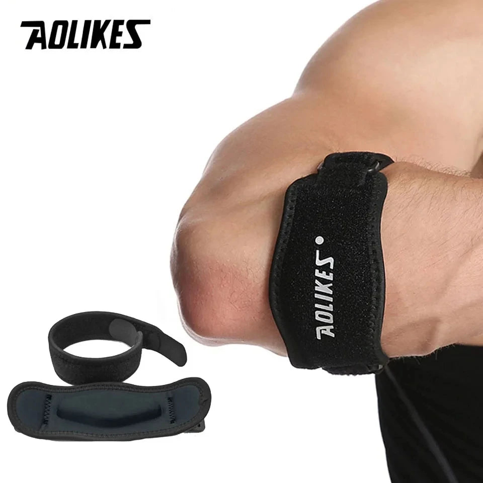 1PCS AOLIKES Adjustable Basketball Badminton Tennis Golf Elbow Support Golfer's Strap Elbow Pads Lateral Pain Syndrome Brace