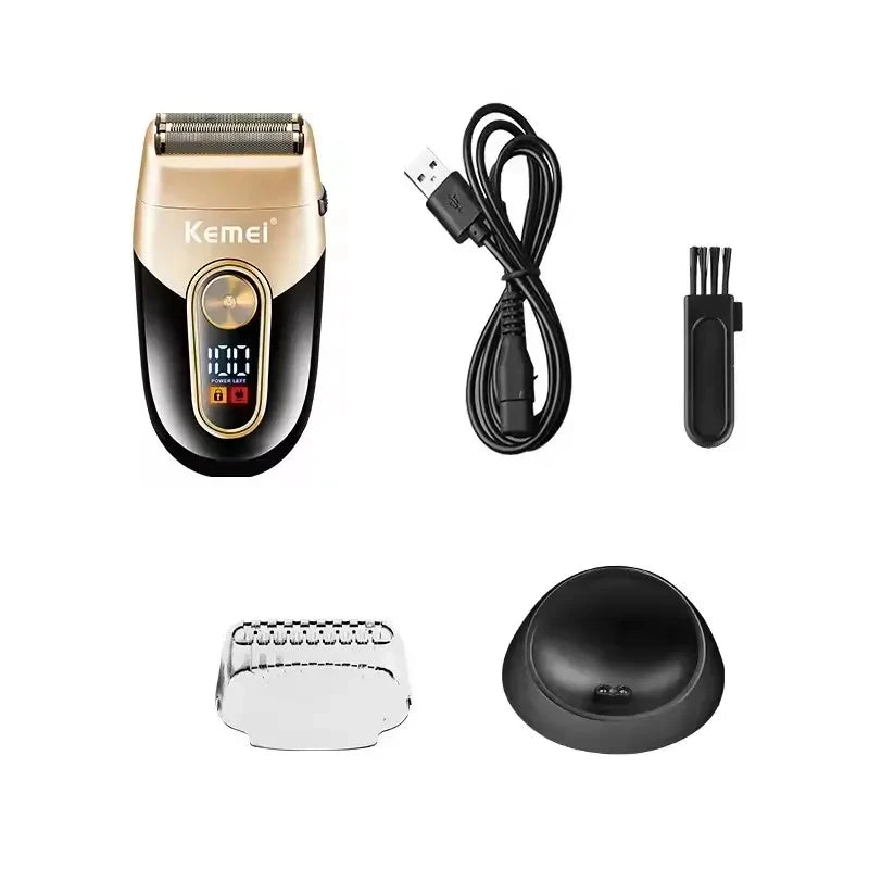 KEMEI High Quality Male  Three Blade Heads Electric Shaver Shaving Machine Foil Trimmer Razor KM-3209