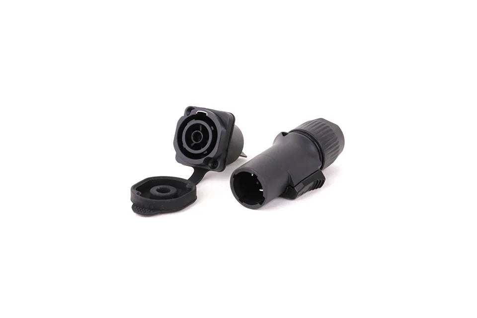 10pcs 3Pins In/Output Waterproof Locking Powercon Male Plug Female Chassis Wire Cable Connectors PA66 Material IP65 Grade