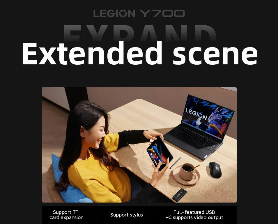 Original Lenovo LEGION Y700 2023 8.8 Inch Snapdragon 8+ ZUI15 16G 512G 12G 256G WIFI Dual-type-C Interface Gaming Tablet