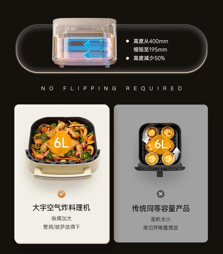 Air fryer electric oven household all-in-one machine visual new cooking machine cooking machine new model