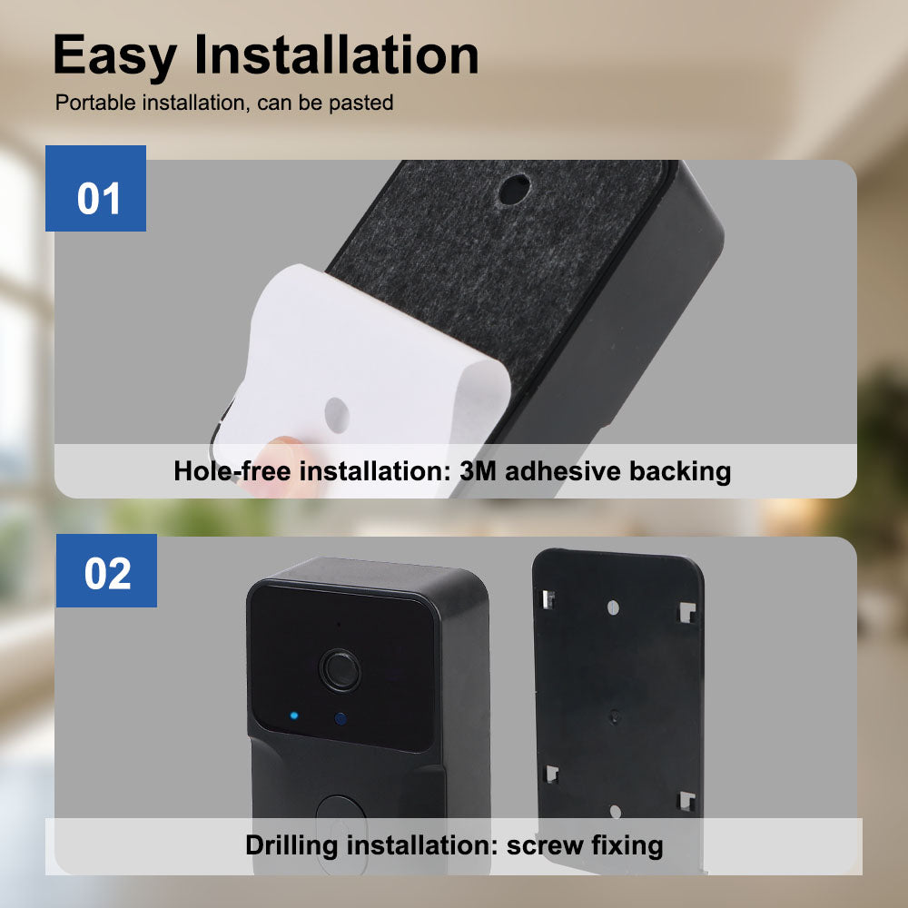 Smart Home Security For Home HD Door Bell Intercom Voice Change WIFI Video Doorbell Secure Camera Wireless Two Way Night Vision
