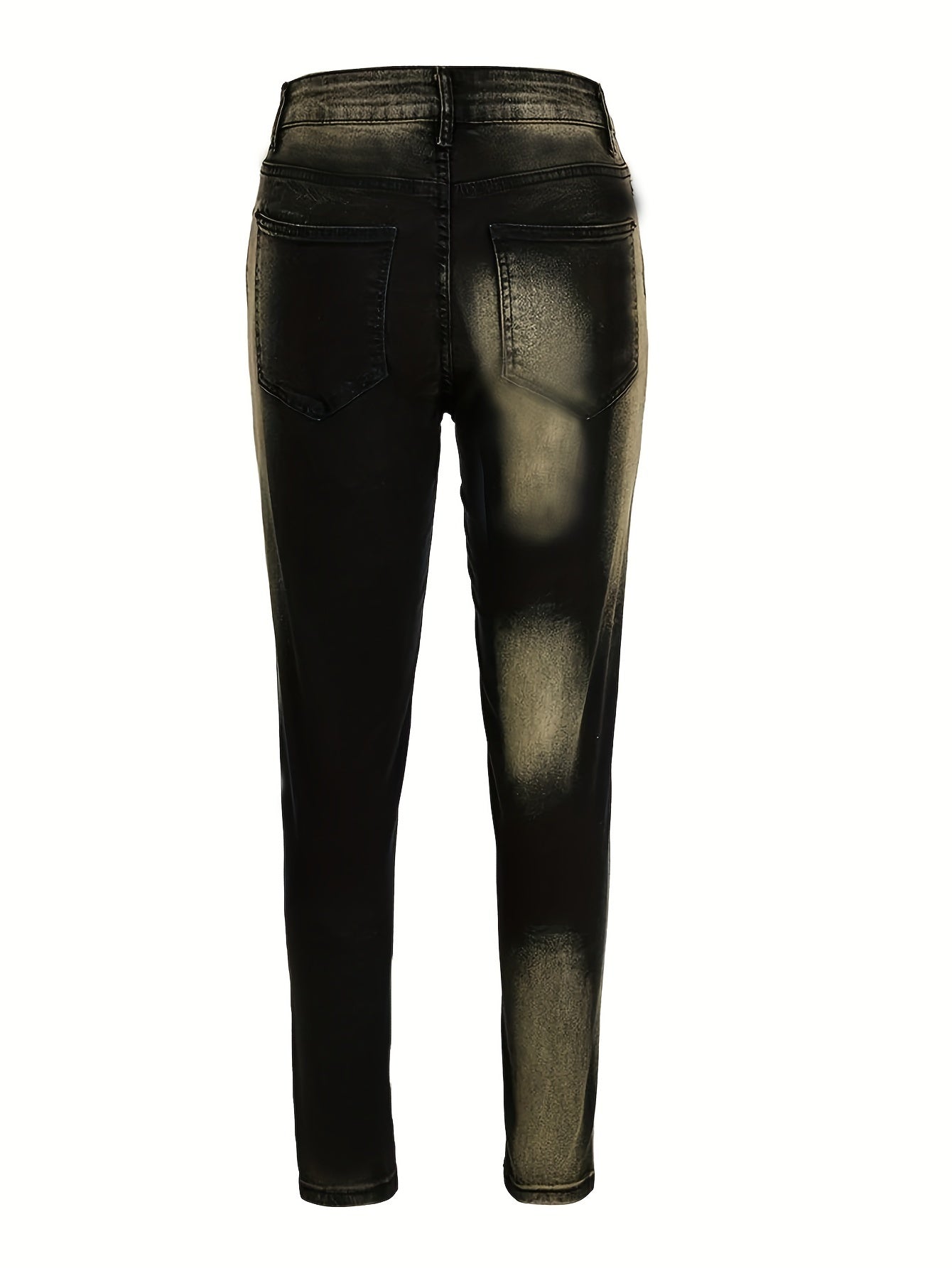 Stretchy Comfort Fit High-Waisted Mom Jeans - Women Jeans with Classic Style, Low Rise, Zipper Closure, and Soft Cotton Blend Fabric for Casual Outings and Everyday Wear